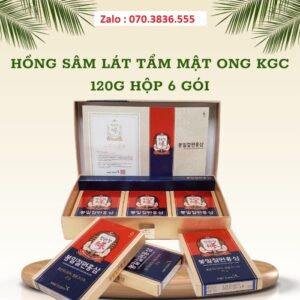 Hồng Sâm Lát Tẩm Mật Ong KGC 120g Hộp 6 gói