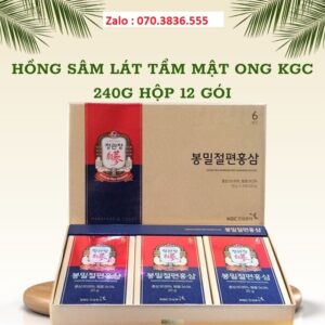 Hồng Sâm Lát Tẩm Mật Ong KGC 240g Hộp 12 gói