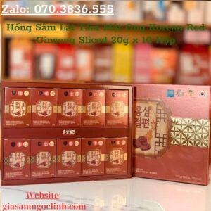 Hong Sam Lat Tam Mat Ong Korean Red Ginseng Sliced 20g x 10 Hop 2