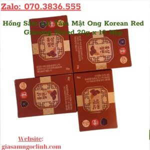 Hong Sam Lat Tam Mat Ong Korean Red Ginseng Sliced 20g x 10 Hop 3