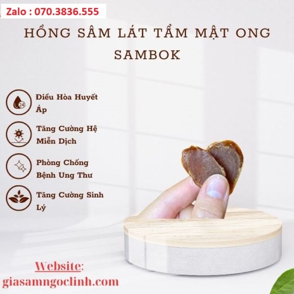 Hồng Sâm Lát Tẩm Mật Ong Sambok