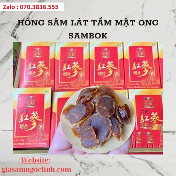 Hồng Sâm Lát Tẩm Mật Ong Sambok