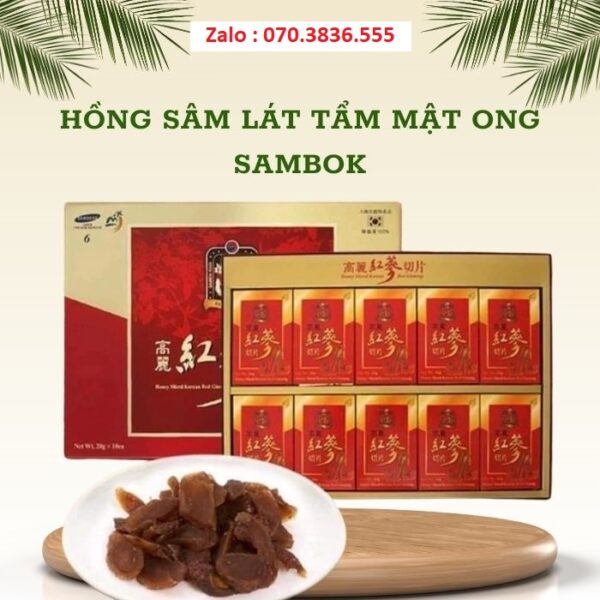 Hồng Sâm Lát Tẩm Mật Ong Sambok