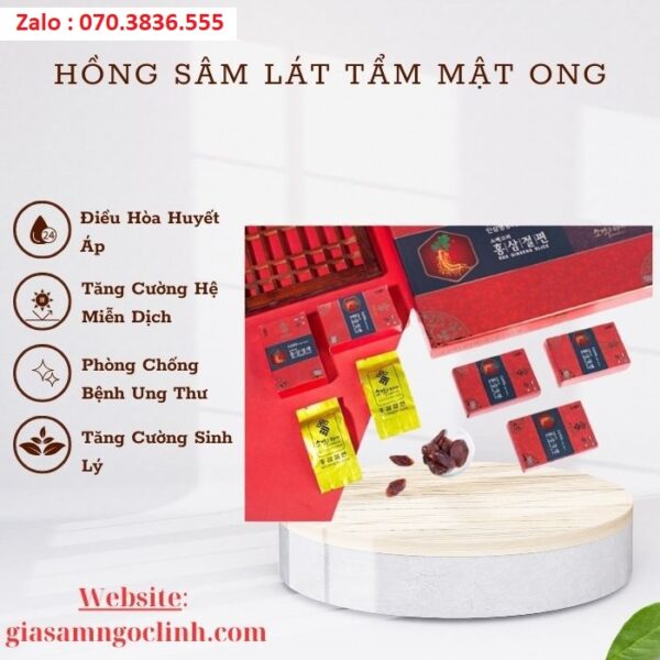 Hồng Sâm Lát Tẩm Mật Ong Sobaek Hàn Quốc