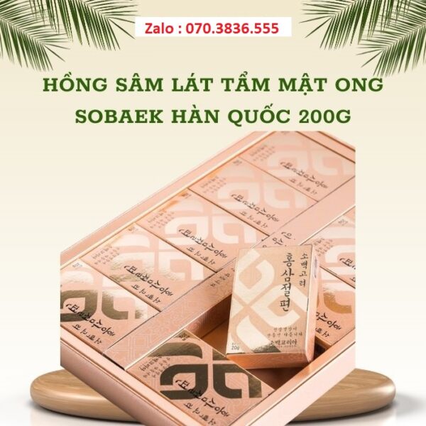 Hồng Sâm Lát Tẩm Mật Ong Sobaek Hàn Quốc 200g