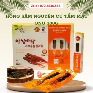 Hồng Sâm Nguyên Củ Tẩm Mật Ong 300g