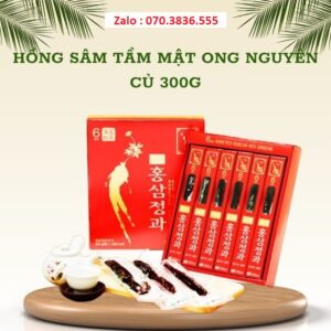 Hồng Sâm Tẩm Mật Ong Nguyên Củ KGS 300g