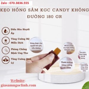 Keo Hong Sam KGC Candy Khong Duong 180 gr 1
