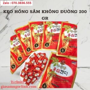 Kẹo Hồng Sâm Không Đường 200 gr Keo Hong Sam Khong Duong 200 gr 2