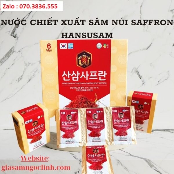 Nước Chiết Xuất Sâm Núi Saffron Hansusam