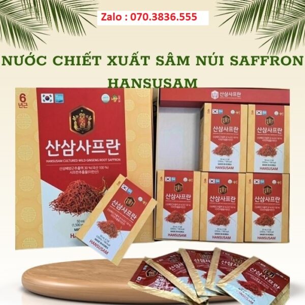 Nước Chiết Xuất Sâm Núi Saffron Hansusam
