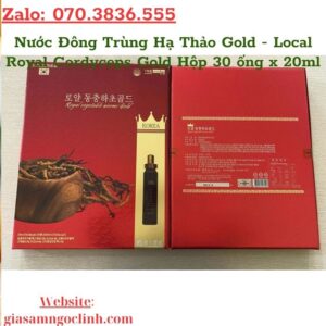 Nuoc Dong Trung Ha Thao Gold Local Royal Cordyceps Gold Hop 30 ong x 20ml 2