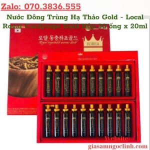 Nước Đông Trùng Hạ Thảo Gold - Local Royal Cordyceps Gold Hộp 30 ống x 20ml