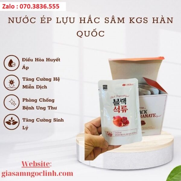 Nước Ép Lựu Hắc Sâm KGS Hàn Quốc