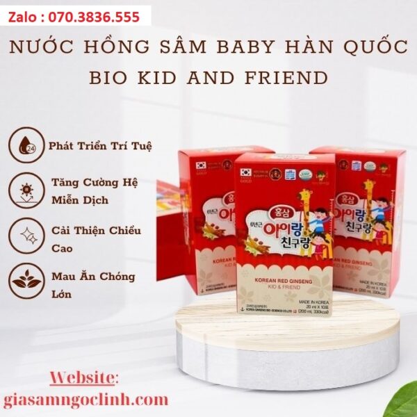 Nước Hồng Sâm Baby Hàn Quốc Bio Kid and Friend