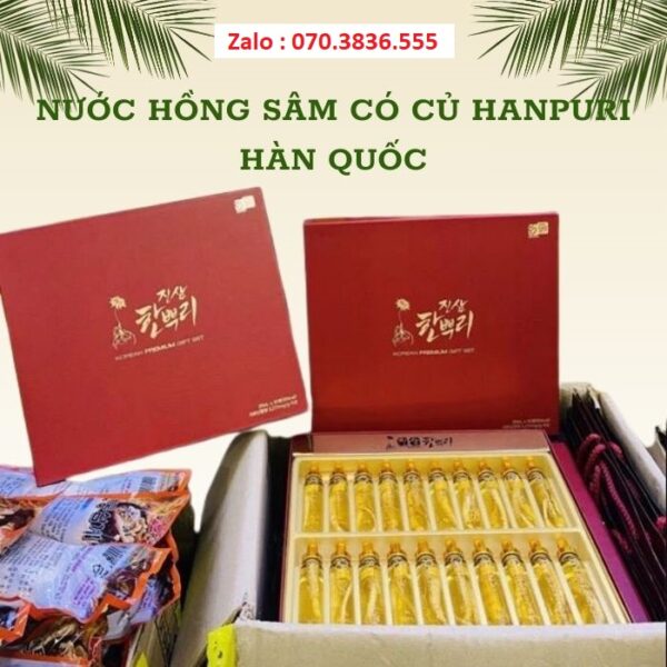 Nước Hồng Sâm Có Củ Hanpuri Hàn Quốc
