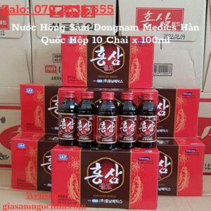 Nuoc Hong Sam Dongnam Medics Han Quoc Hop 10 Chai x 100ml 2