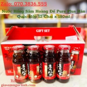 Nuoc Hong Sam Hoang De Pure Plus Han Quoc Hop 12 Chai x 180ml 2
