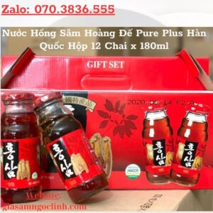Nuoc Hong Sam Hoang De Pure Plus Han Quoc Hop 12 Chai x 180ml 3