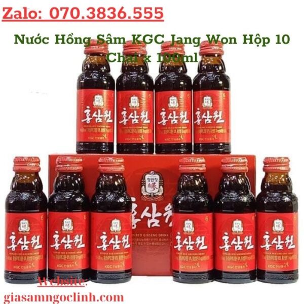 Nước Hồng Sâm KGC Jang Won Hộp 10 Chai x 100ml