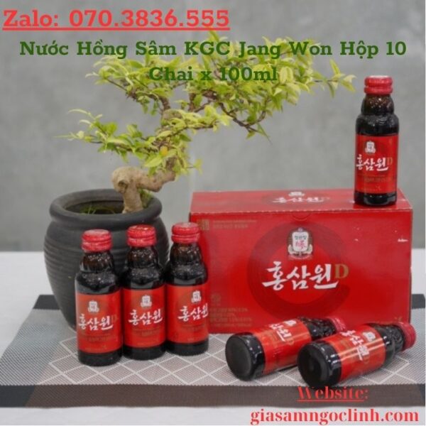 Nước Hồng Sâm KGC Jang Won Hộp 10 Chai x 100ml