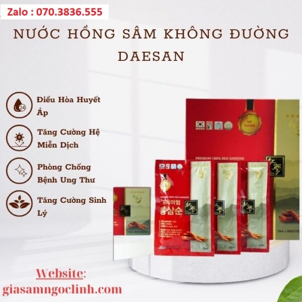 Nước Hồng Sâm Không Đường Daesan