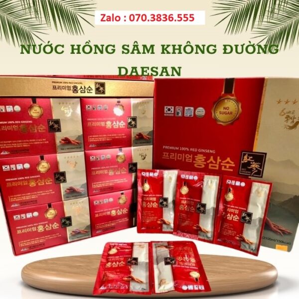Nước Hồng Sâm Không Đường Daesan