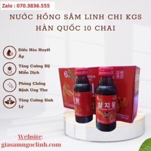 Nuoc Hong Sam Linh Chi KGS Han Quoc 10 Chai 1