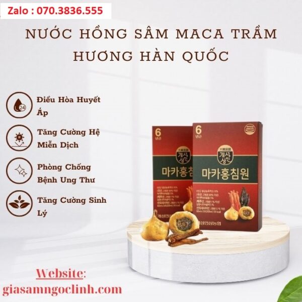 Nước Hồng Sâm Maca Trầm Hương Hàn Quốc