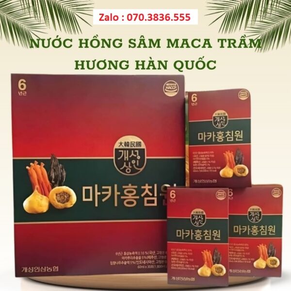 Nước Hồng Sâm Maca Trầm Hương Hàn Quốc