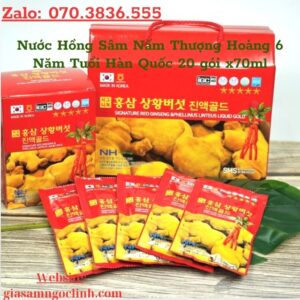 Nước Hồng Sâm Nấm Thượng Hoàng 6 Năm Tuổi Hàn Quốc 20 gói x70ml Nuoc Hong Sam Nam Thuong Hoang 6 Nam Tuoi Han Quoc 20 goi x70ml 3