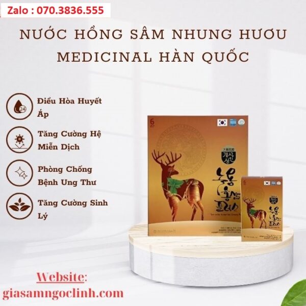 Nước Hồng Sâm Nhung Hươu Medicinal Hàn Quốc
