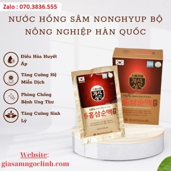 Nước Hồng Sâm NongHyup Bộ Nông Nghiệp Hàn Quốc