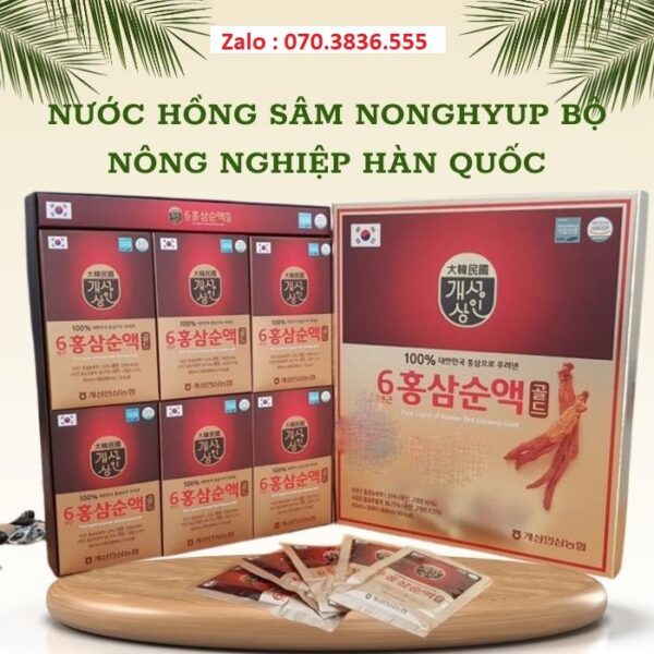 Nước Hồng Sâm NongHyup Bộ Nông Nghiệp Hàn Quốc