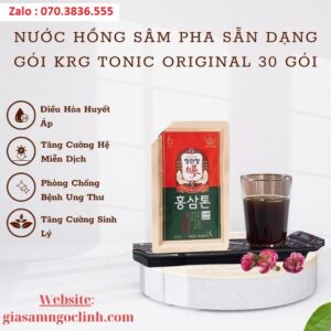 Nước Hồng Sâm Pha Sẵn Dạng Gói KRG Tonic Original 30 gói Nuoc Hong Sam Pha San Dang Goi KRG Tonic Original 30 goi 1