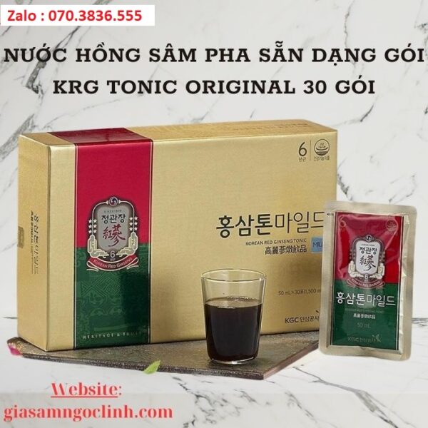 Nước Hồng Sâm Pha Sẵn Dạng Gói KRG Tonic Original 30 gói