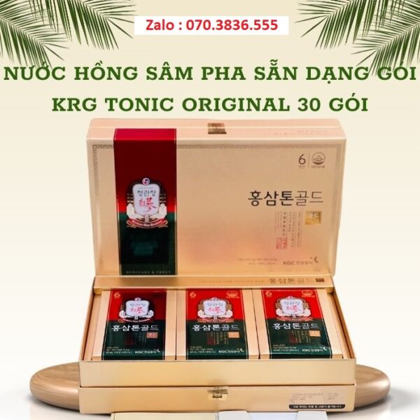 Nước Hồng Sâm Pha Sẵn Dạng Gói KRG Tonic Original 30 gói