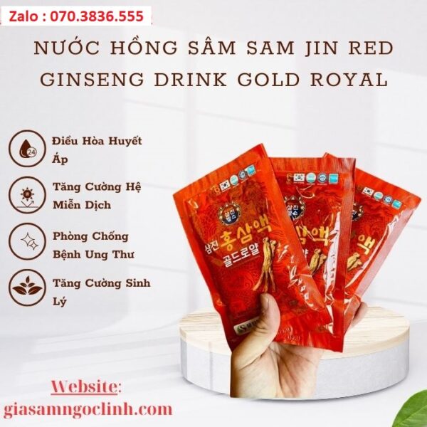 Nước Hồng Sâm Sam Jin Red Ginseng Drink Gold Royal