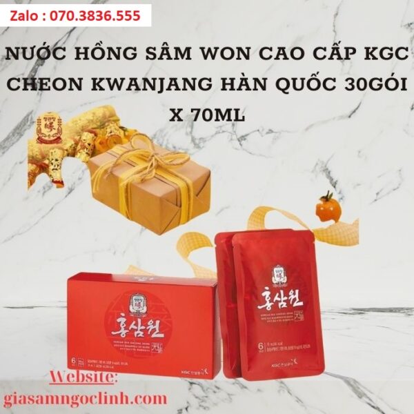 Nước Hồng Sâm Won Cao Cấp KGC Cheon KwanJang Hàn Quốc 30 gói x 70ml