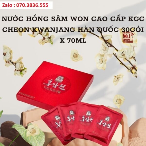 Nước Hồng Sâm Won Cao Cấp KGC Cheon KwanJang Hàn Quốc 30 gói x 70ml