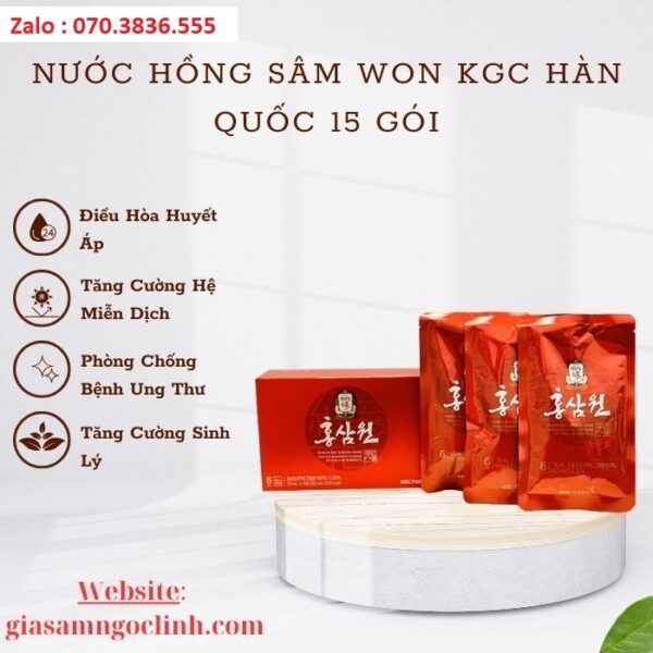 Nước Hồng Sâm Won KGC Hàn Quốc 15 gói
