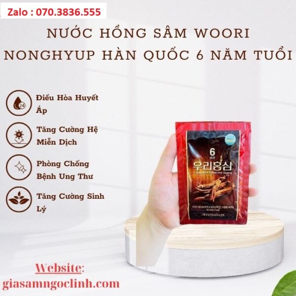 Nước Hồng Sâm Woori NongHyup Hàn Quốc 6 Năm Tuổi