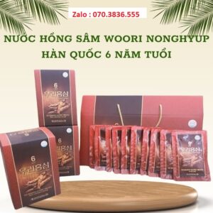 Nước Hồng Sâm Woori NongHyup Hàn Quốc 6 Năm Tuổi
