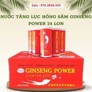 Nước Tăng Lực Hồng Sâm Ginseng Power 24 lon