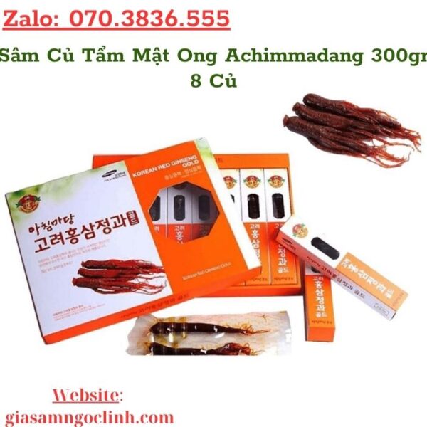 Sâm Củ Tẩm Mật Ong Achimmadang 300gr 8 Củ