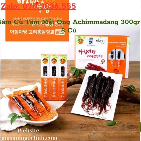 Sâm Củ Tẩm Mật Ong Achimmadang 300gr 8 Củ