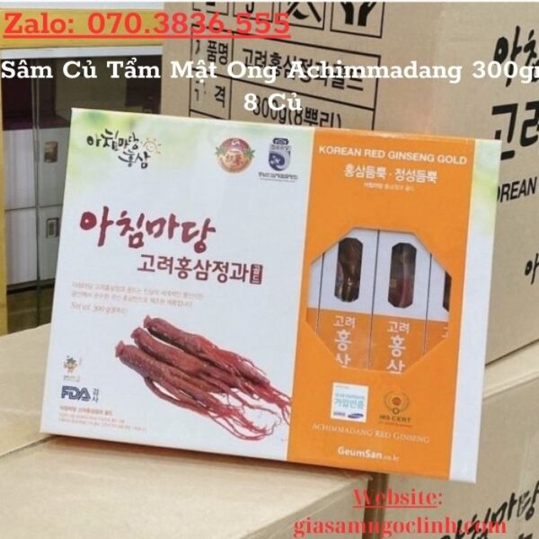 Sâm Củ Tẩm Mật Ong Achimmadang 300gr 8 Củ