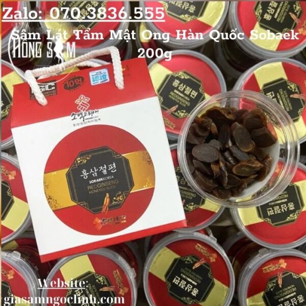 Sâm Lát Tẩm Mật Ong Hàn Quốc Sobaek 200g