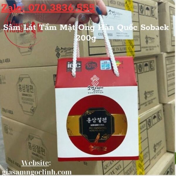 Sâm Lát Tẩm Mật Ong Hàn Quốc Sobaek 200g
