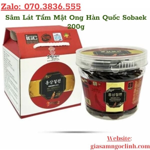 Sâm Lát Tẩm Mật Ong Hàn Quốc Sobaek 200g
